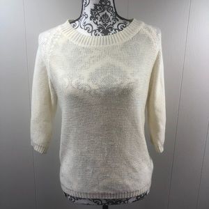 Cream Colored Keyhole Forever 21 Sweater Size S